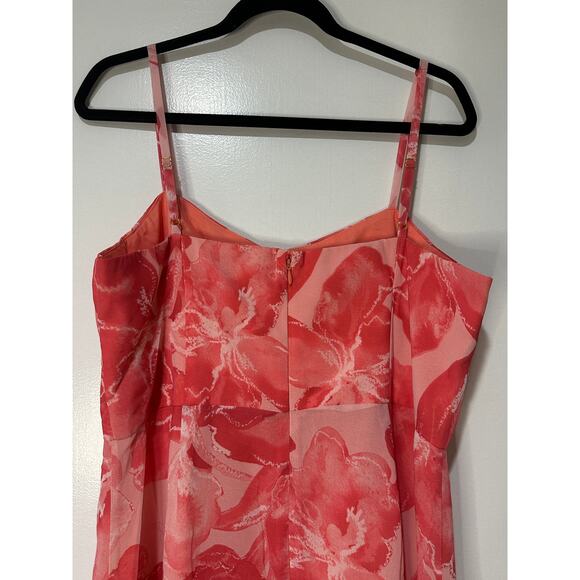 Hutch Kennedi Ruffle Tiered Maxi Dress Pink Floral Print Size 14 NWT Flowy Skirt - Picture 11 of 15